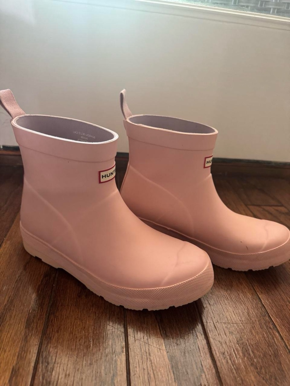Hunter Blush Pink Short Rubber Rain Boots - Picture 2 of 5